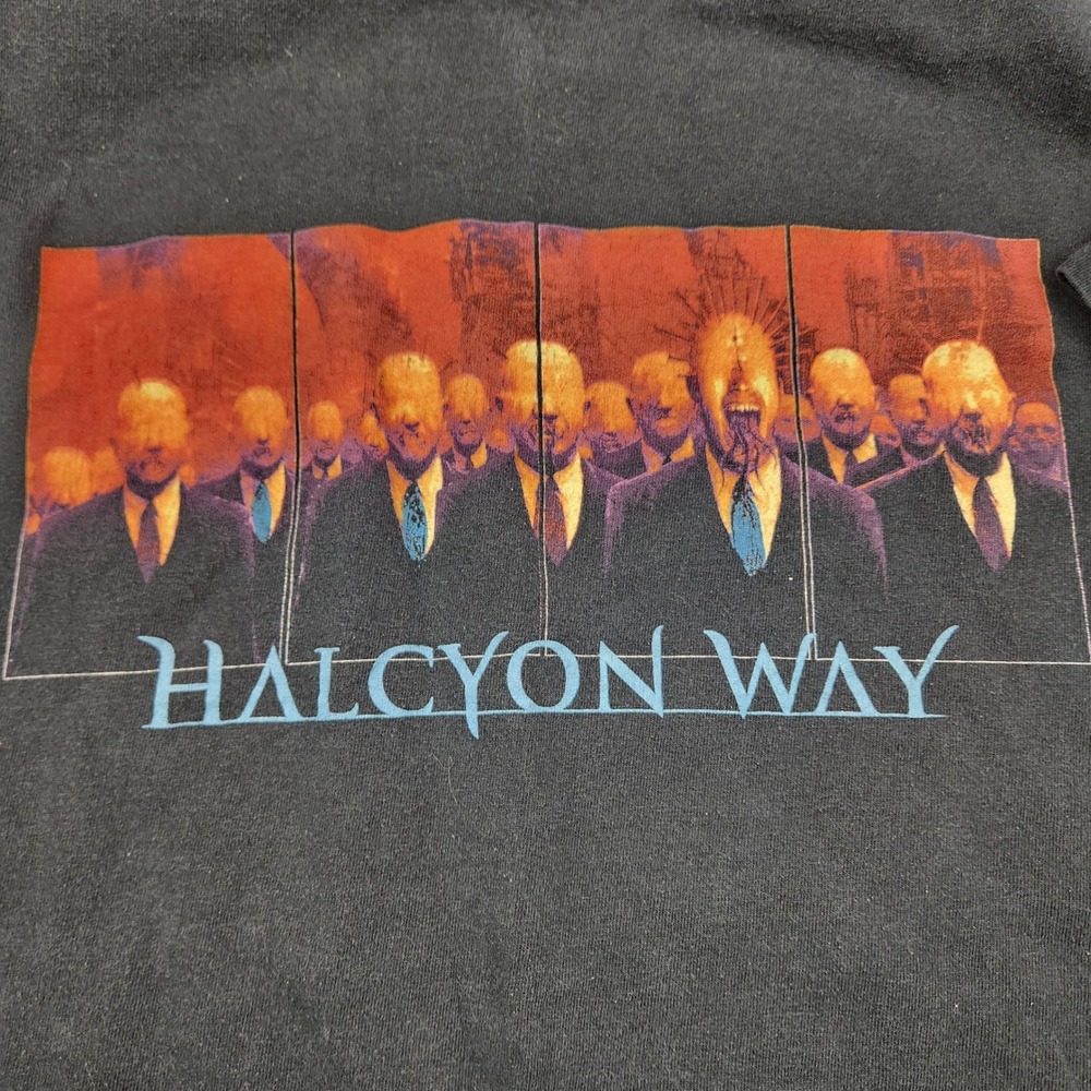 Halcyon Way Building the Towers Band T-Shirt Mens 2XL Black Metal Graphic Tee